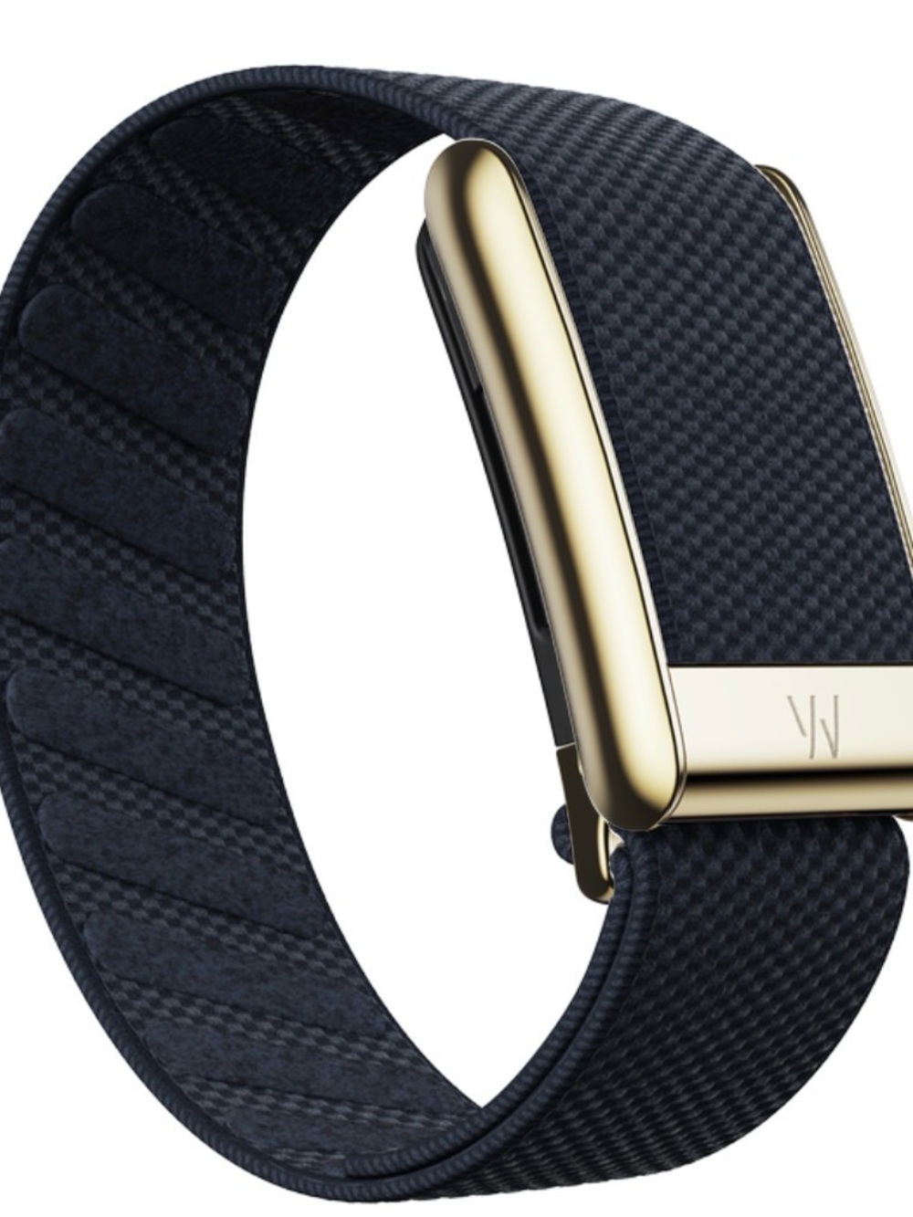 Whoop 5.0/MG Superknit Luxe band - Navy deep blue - shiny gold clasp - mg or 5.0